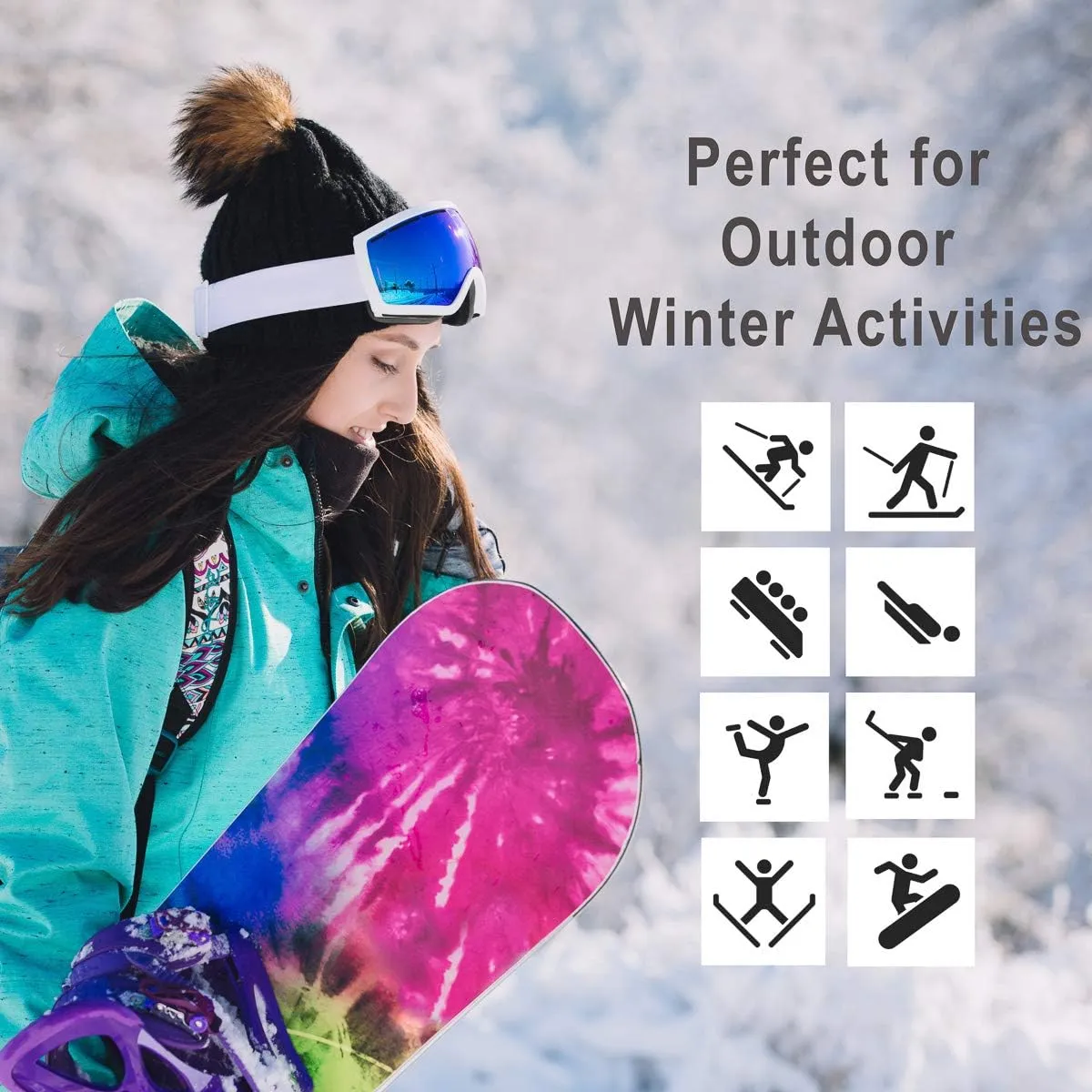 DG Hill Winter Neck Warmer - 2 Pack Face Mask Cold Weather - Neck Gaiter for Men Women Thick Thermal Fleece Lined Ski Outdoor