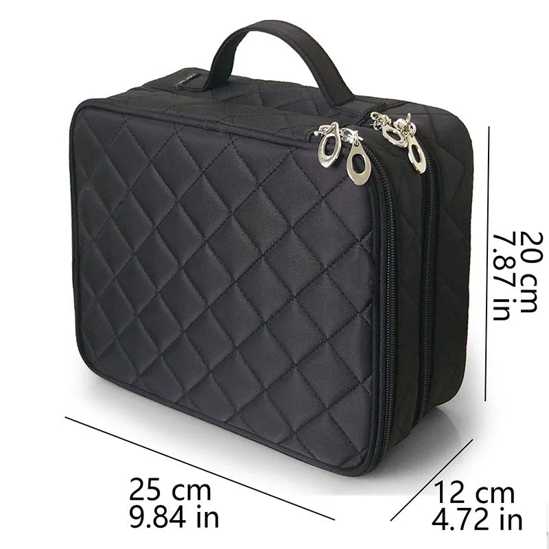 Diamond Grid Waterproof Large Capacity Multifunctional Cosmetic Bags