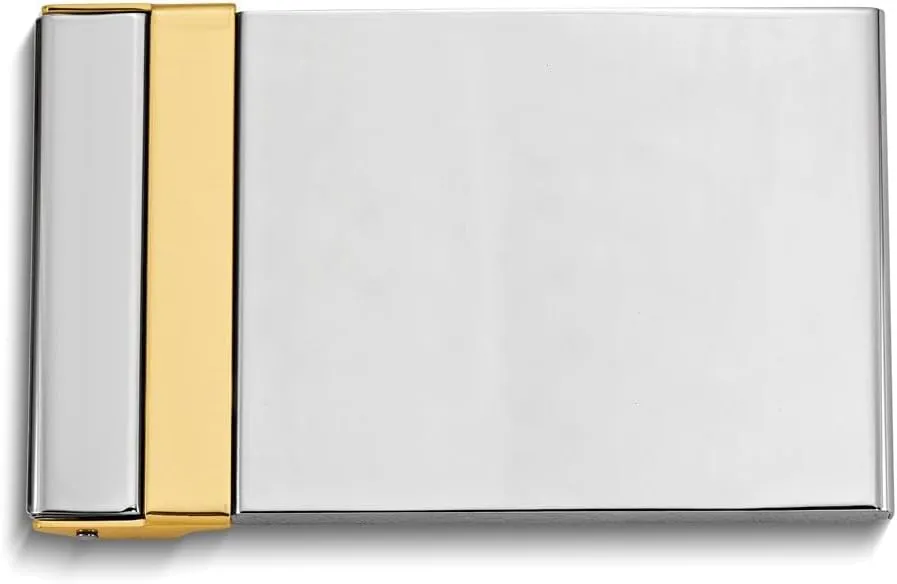 Diamond2Deal Silver-Tone and Gold-Tone Vertical Opening Business Card Case