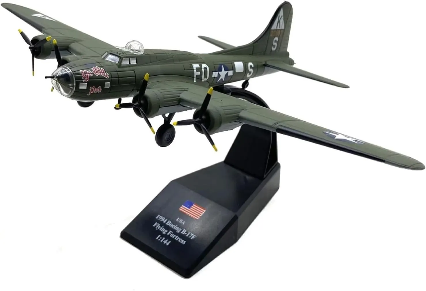 Die-cast Aircraft Model 1 144 Scale Metal Alloy Moxing WWII Classic Bomber B17 Aircraft B-17 Model Home Decoration Airplane Model kit