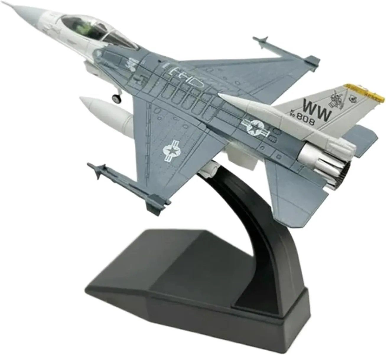 Diecast Plane Model 1：100 for F16 Fighter Aircraft Diecast Metal Plane Model Display Decoration Collection