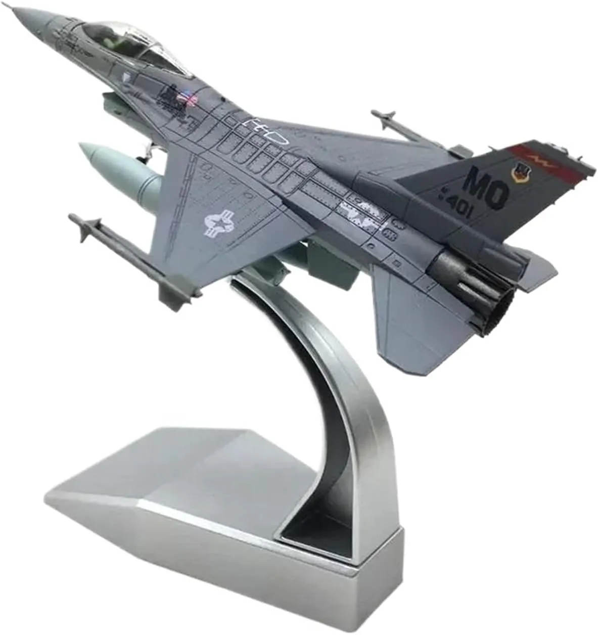 Diecast Plane Model 1：100 for F16C Fighter Aircraft Model Collection Decorative Display