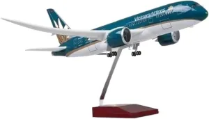 Diecast Plane Model 1：130 Scale for B787 Resin Die-Casting Airplane Model with Lights and Wheels Aviation Collection (with Light)