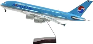 Diecast Plane Model 1:160 for A380 Resin Die-Casting Airplane Model with LED Light for Decoration (with Light)