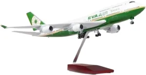 Diecast Plane Model 1：160 Scale for B747 Diecast Resin Plane Model with Light and Wheel Decorative Souvenirs (No Light)