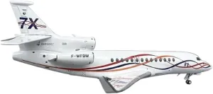 Diecast Plane Model 1:200 Scale for Falcon 7X F-WFBW Business Aircraft Model Alloy Collectible Aircraft Models