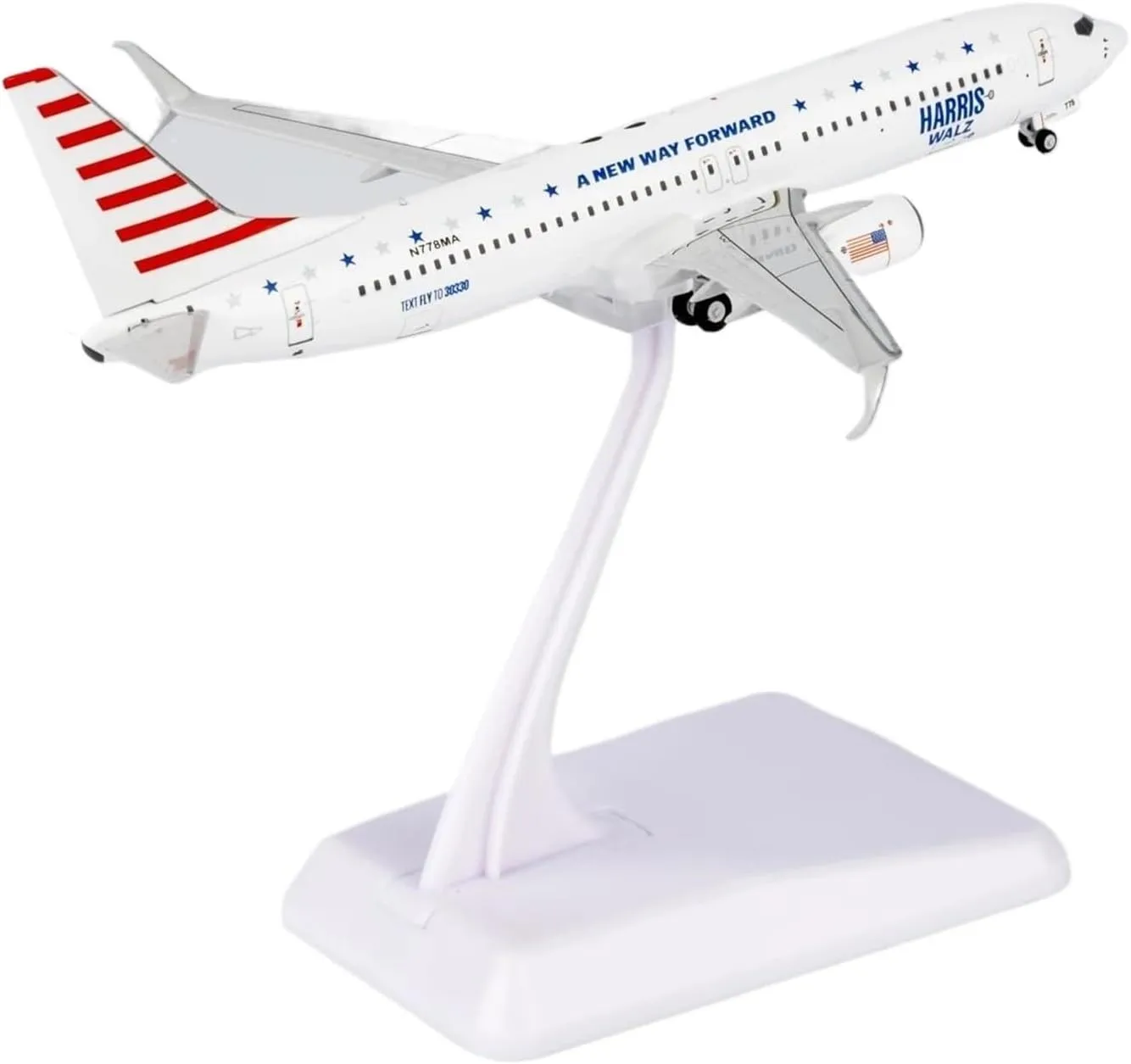 Diecast Plane Model 1:400 for B737-800 N778MA Diecast Aircraft Model Multifunctional Decoration