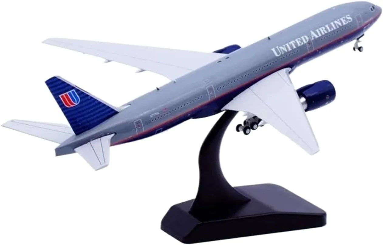 Diecast Plane Model 1:400 for B777-200 N777UA Diecast Alloy Aircraft Model with Stand for Collections