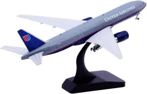 Diecast Plane Model 1:400 for B777-200 N777UA Diecast Alloy Aircraft Model with Stand for Collections