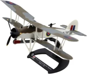 Diecast Plane Model 1：72 Scale for 1942 Fairey Swordfish Biplane Torpedo Bomber Diecast Alloy Souvenirs