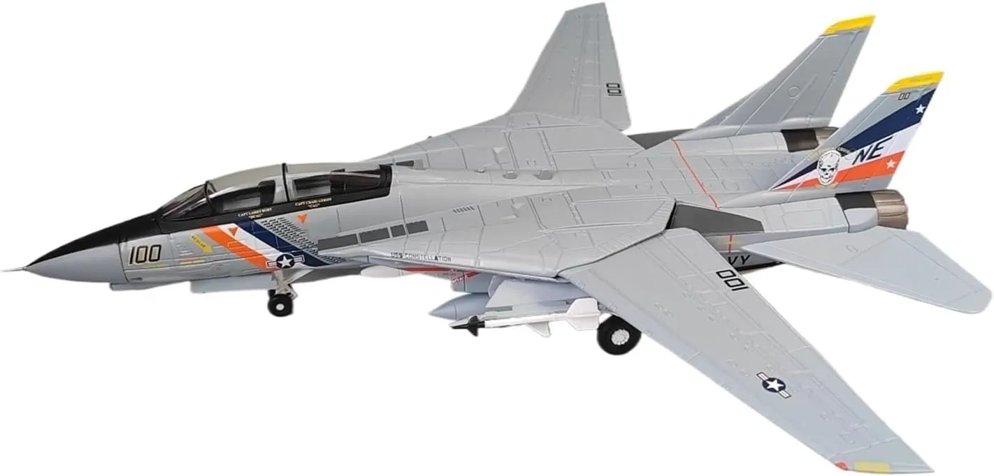 Diecast Plane Model 1:72 Scale for F14A Tomcat Carrier-Based Fighter Hunter Squadron Collectible Souvenir