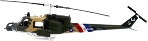 Diecast Plane Model 1：72 Scale for UH-1F Huey Upright Flying Helicopter Model Collection Fans