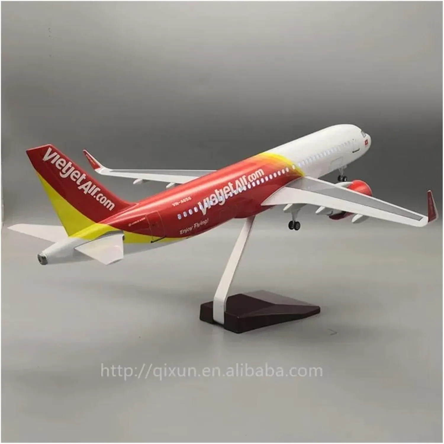 Diecast Plane Model 1:80 for A320 Resin Die-Casting Airplane Model with Lights and Landing Gear for Collection (No Light)