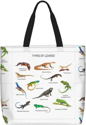 Different Types Of Lizard Duty Reusable Shopping One-Shoulder Bags â€“ Large Tote Bags Are Foldable