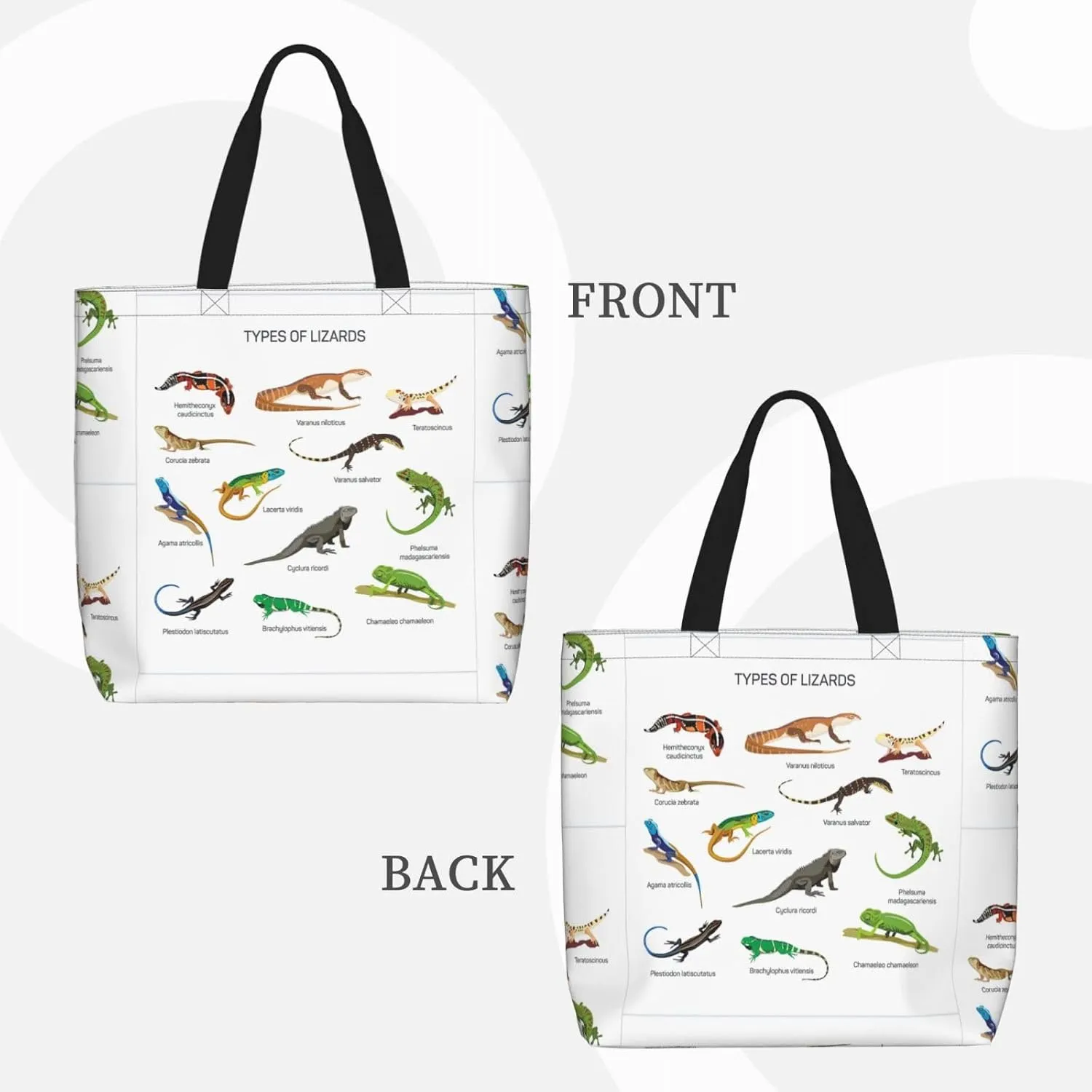 Different Types Of Lizard Duty Reusable Shopping One-Shoulder Bags â€“ Large Tote Bags Are Foldable