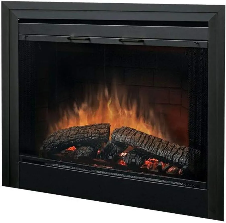 Dimplex 45" Single-Pane Tamperproof Bi-Fold Look Glass Door for Built-In Firebox- BFGLASS45BLK (DOOR ONLY, Fireplace sold separately)