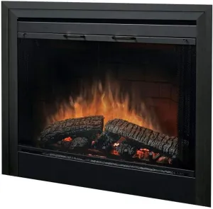 Dimplex 45" Single-Pane Tamperproof Bi-Fold Look Glass Door for Built-In Firebox- BFGLASS45BLK (DOOR ONLY, Fireplace sold separately)