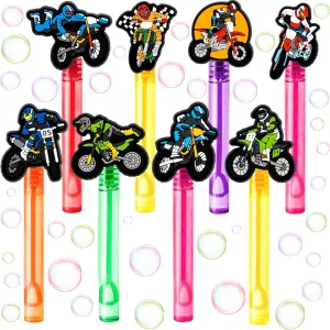 Dirt Bike Bubble Wands 24PCS - Birthday Party Favors, Goodie Bag Fillers, Pinata Stuffers, Mini Bubble Toys, Gifts for Toddlers, Boys, Girls