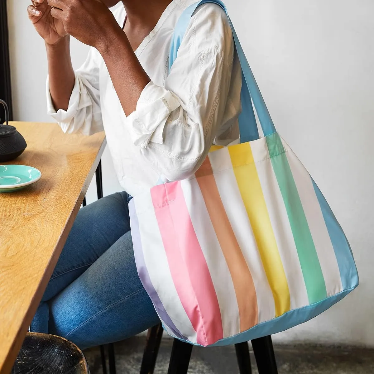 Dock & Bay Everyday Beach Tote Bag - Reusable Carrier Bag for Daily Use - Carries Up to 10kg - 100% Recycled Materials