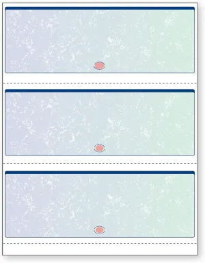 DocuGard Premier Prismatic Check, 13 Features, 8.5 X 11, Blue/Green Prismatic, 500/ream