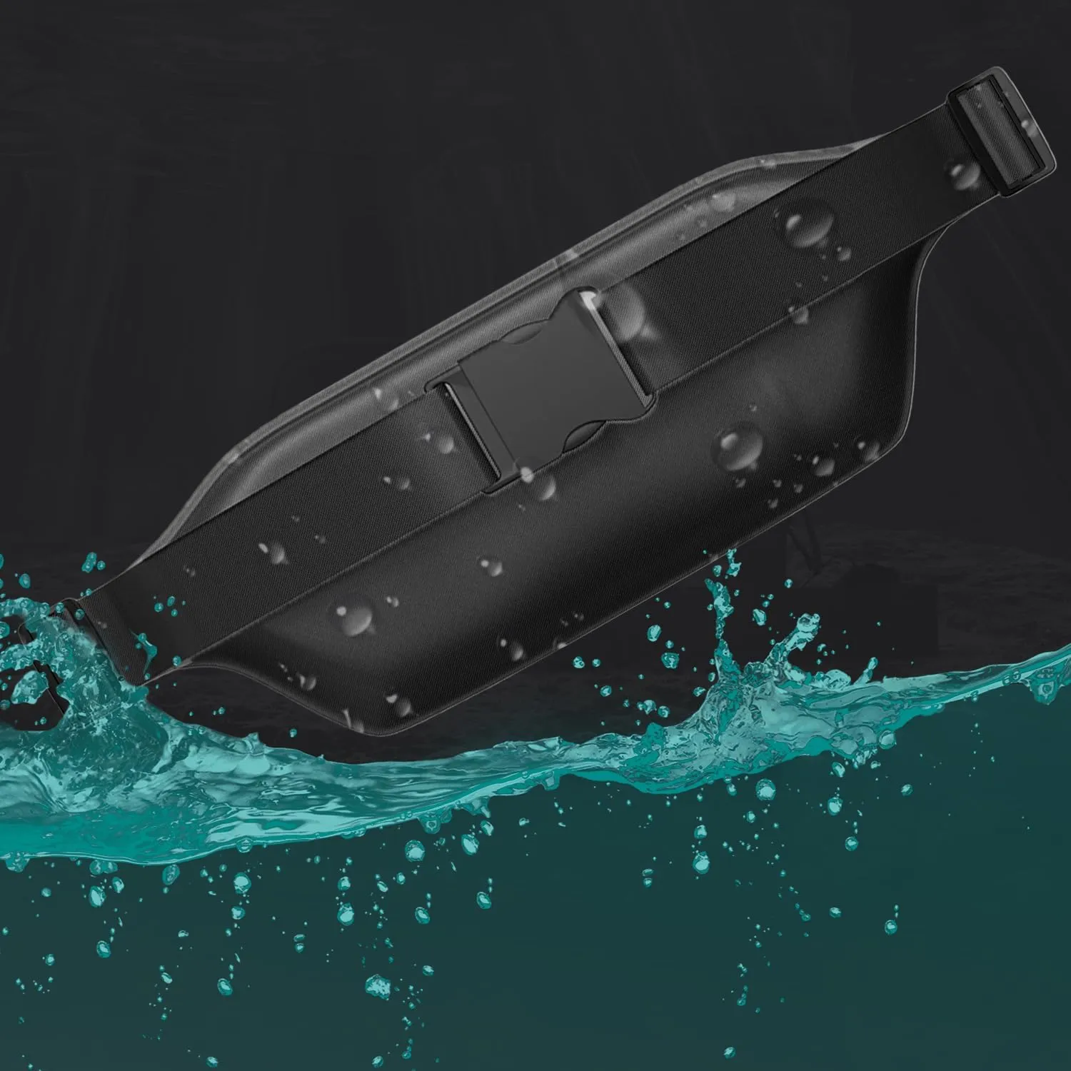 Drench 100% Underwater Waterproof Fanny Pack. Waist Pack. Submersible Waterproof Phone Pouch. Dry Bag for Swimming & Snorkelling. Underwater Phone case.