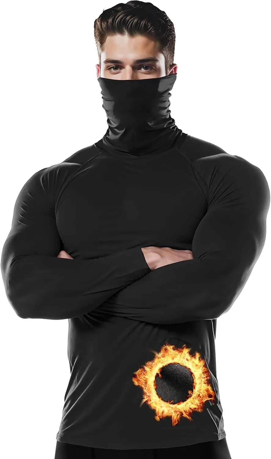 DRSKIN Men's Thermal Compression Shirts or Set Fleece Lined Base Layers Underwear Top & Bottom Sports Athletic Workout Winter
