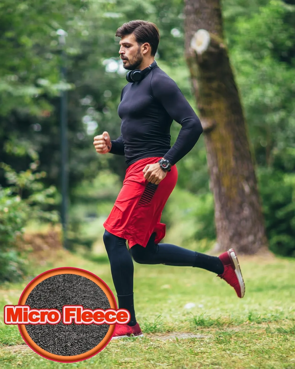 DRSKIN Men's Thermal Compression Shirts or Set Fleece Lined Base Layers Underwear Top & Bottom Sports Athletic Workout Winter