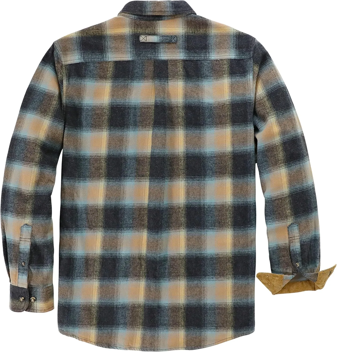 Dubinik® Mens Flannel Shirt Long Sleeve Button Down Plaid All Cotton Soft Brushed Flannel Shirt for Men Utility Casual Shirt