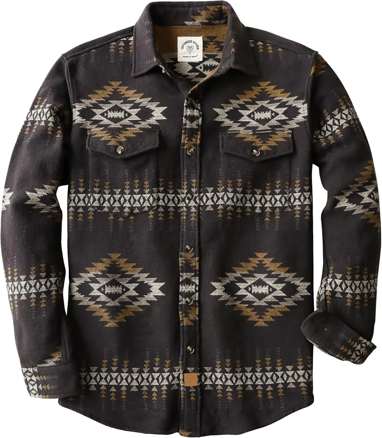 Dubinik® Mens Flannel Shirt Long Sleeve Button Down Plaid All Cotton Soft Brushed Flannel Shirt for Men Utility Casual Shirt