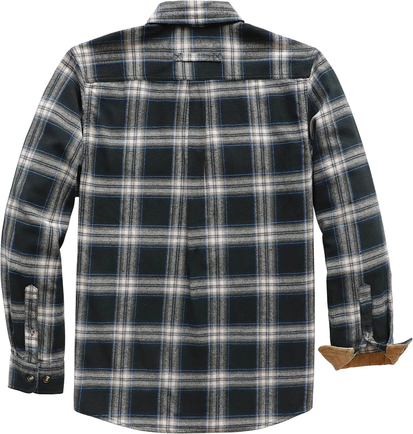 Dubinik® Mens Flannel Shirt Long Sleeve Button Down Plaid All Cotton Soft Brushed Flannel Shirt for Men Utility Casual Shirt