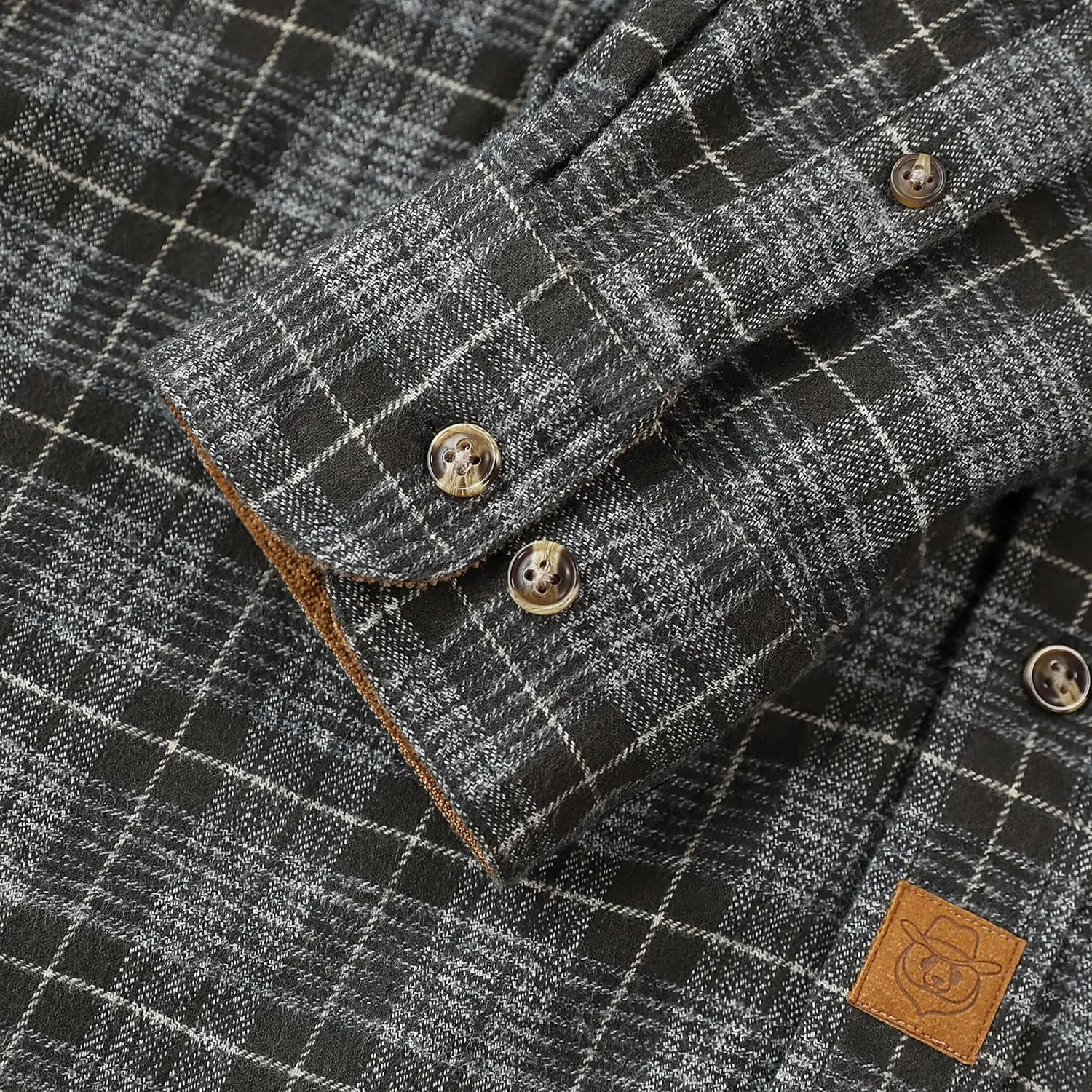 Dubinik® Mens Flannel Shirt Long Sleeve Button Down Plaid All Cotton Soft Brushed Flannel Shirt for Men Utility Casual Shirt