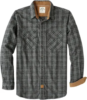 Dubinik® Mens Flannel Shirt Long Sleeve Button Down Plaid All Cotton Soft Brushed Flannel Shirt for Men Utility Casual Shirt