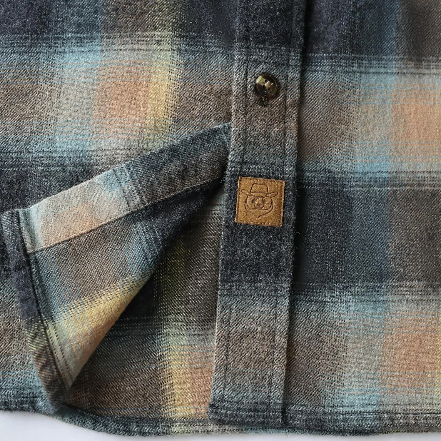 Dubinik® Mens Flannel Shirt Long Sleeve Button Down Plaid All Cotton Soft Brushed Flannel Shirt for Men Utility Casual Shirt