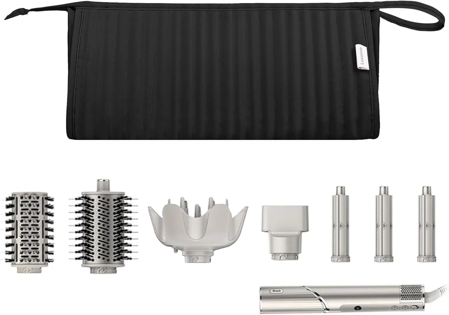 Dy son Air wrap Travel Case Hair Tools Travel Bag for Shark Flexstyle Carrying Case Portable Shark Hair Dryer Revlon Flat Curling Iron Organizer(Black)