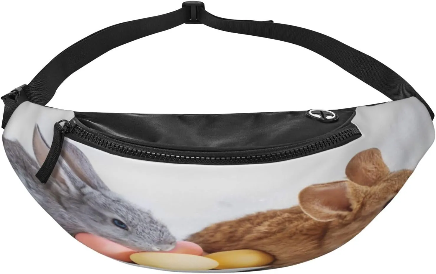 Easter Bunny Fanny Pack, Crossbody Waist Packs for Women Men Waist Bags with Adjustable Strap for Travel Running Hiking Sport
