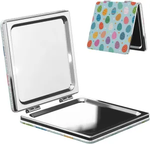 Easter Egg Polka Dot Women Small Makeup Mirror Portable Pocket Cosmetic Mirror for Travel