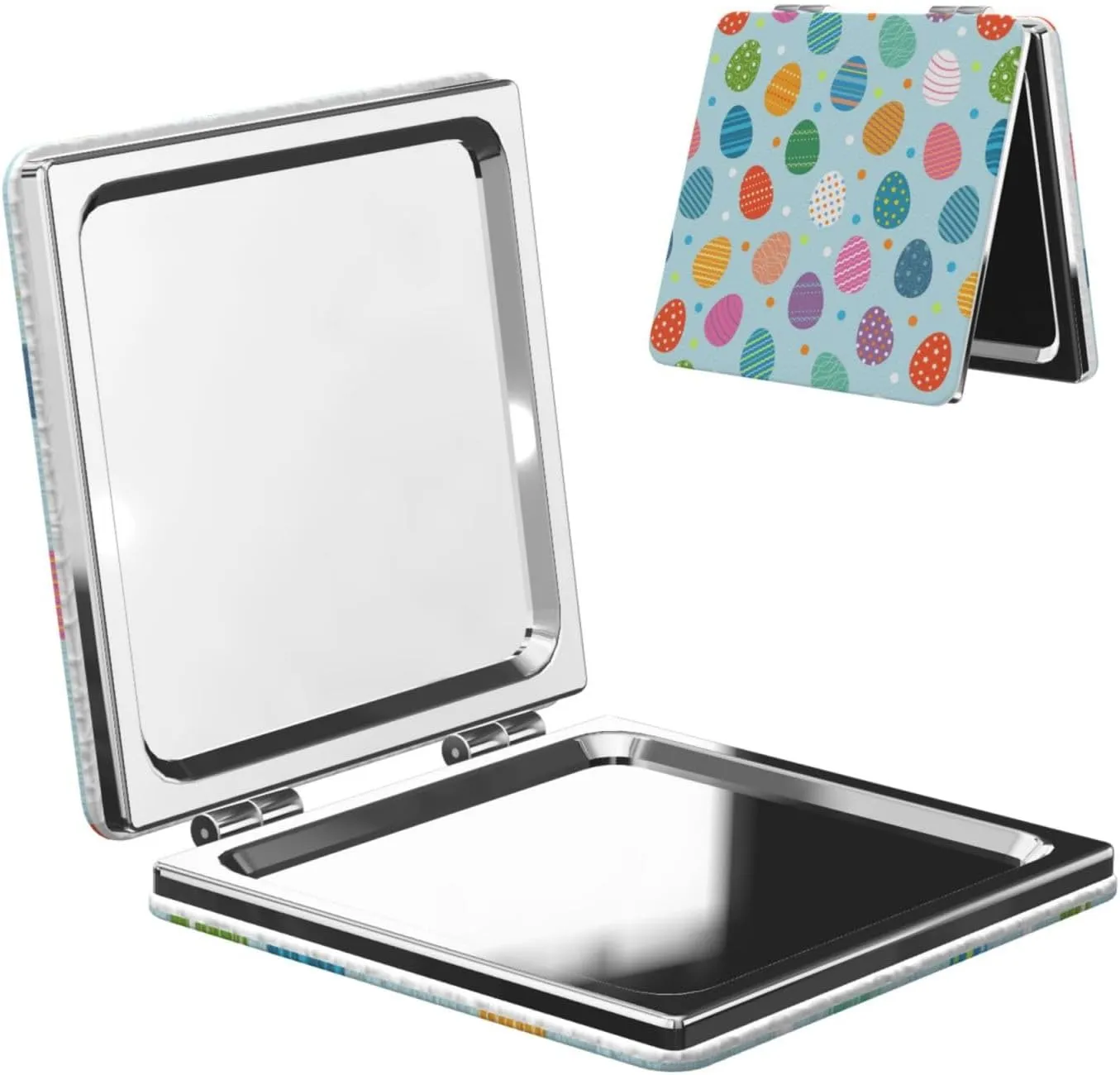 Easter Egg Polka Dot Women Small Makeup Mirror Portable Pocket Cosmetic Mirror for Travel