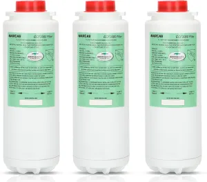 ECF3000 Filters, Compatible with Elkay ezH2O WaterSentry Plus Replacement, High Capacity 3000 Gallons for Built-in Elkay Water Dispenser 51300C ECF3000 ERF750 Filters Replacement (No Chip) 3 Packs