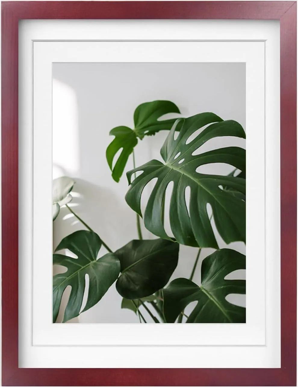 Egofine 12x16 Picture Frames with Plexiglass, Display Pictures 9x12/11x14 with Mat or 12x16 Without Mat for Tabletop and Wall Mounting, Cherry Red