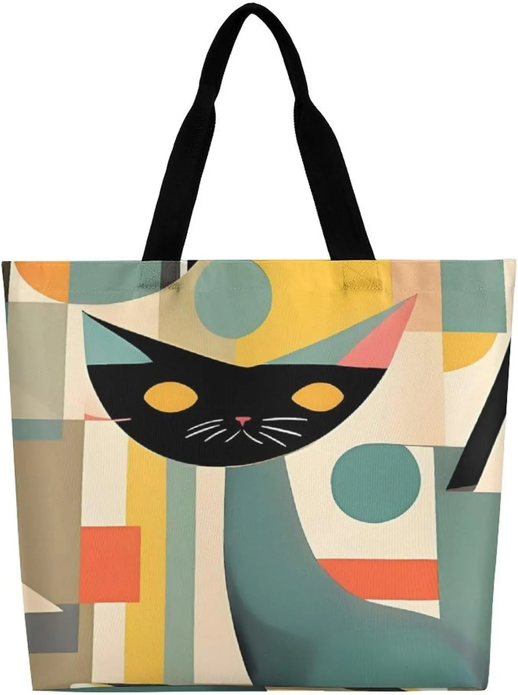 Electric Guitar Music Tote Bag for Women Reusable Grocery Shoulder Bag Shopping Bags for Travel, Groceries