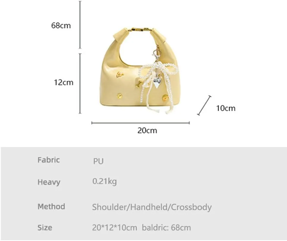 Elegant French Styles Handbag For Women Shoulder Korean Style Fashionable Shoulder Messenger PU Leather Armpit Purse