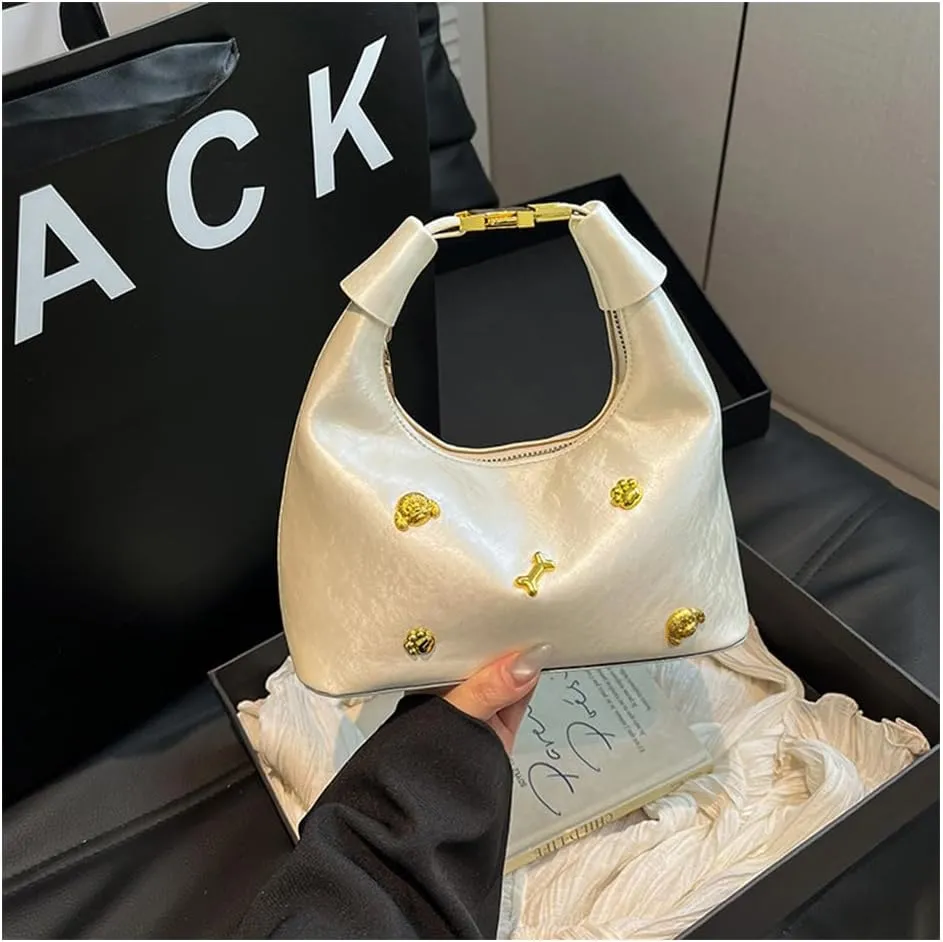 Elegant French Styles Handbag For Women Shoulder Korean Style Fashionable Shoulder Messenger PU Leather Armpit Purse