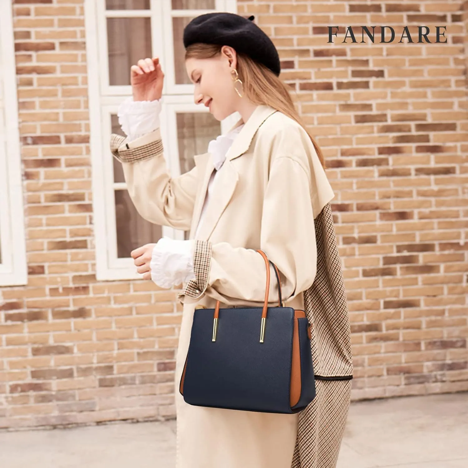 Elegant Handbags Wallet Tote Bag Womens Top Handle Satchel Purse Set 4 pcs Set Crossbody Bag