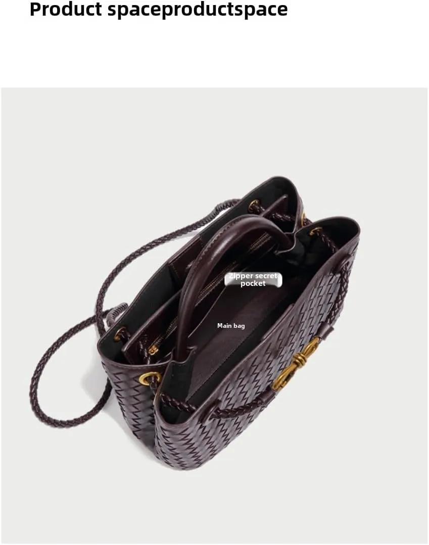 Elegant Woven Tote Bag - Versatile and Fashionable Women's Handbag