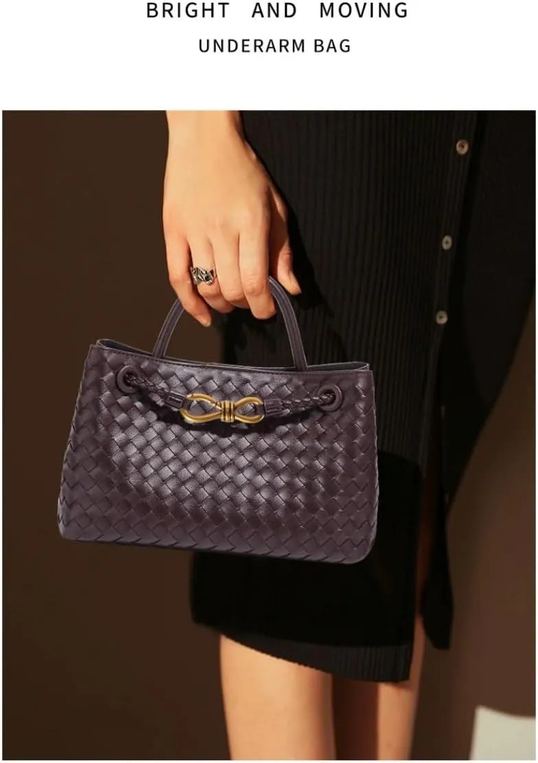 Elegant Woven Tote Bag - Versatile and Fashionable Women's Handbag