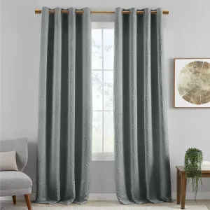 Elrene Home Fashions Sunveil Huxley Geometric Blackout Window Curtain Panel, 52X95, River Blue