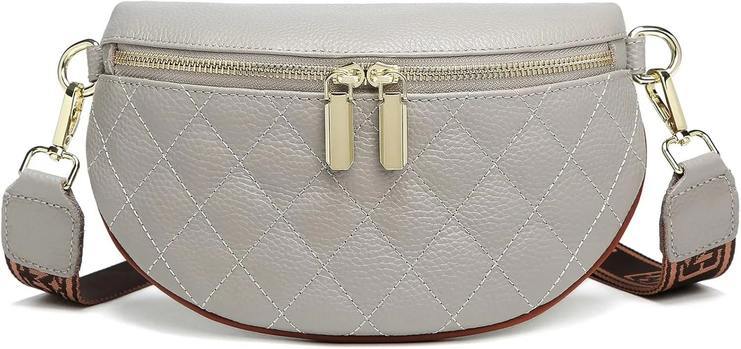 Eslcorri Small Crossbody Sling Bag for Women Trendy - Fanny Packs Leather Chest Belt Bum Bag Anti Theft Purse for Travel