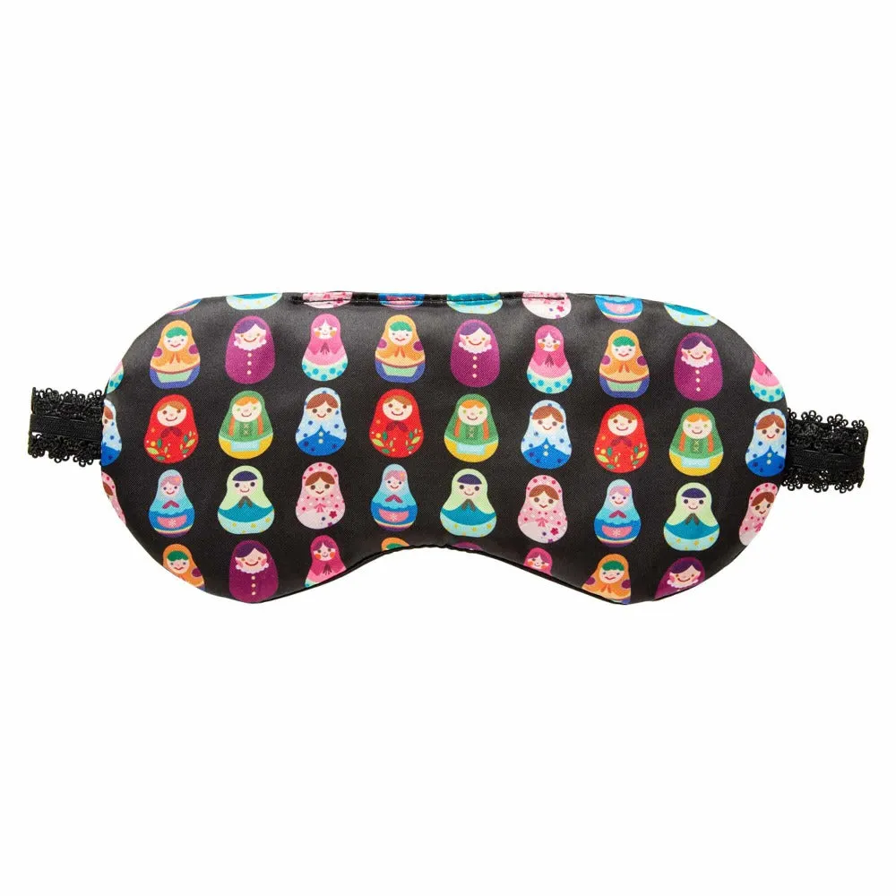 Everyday Shower Cap, Cosmetic Bags & Eye Mask Gift Set - Babushka Print