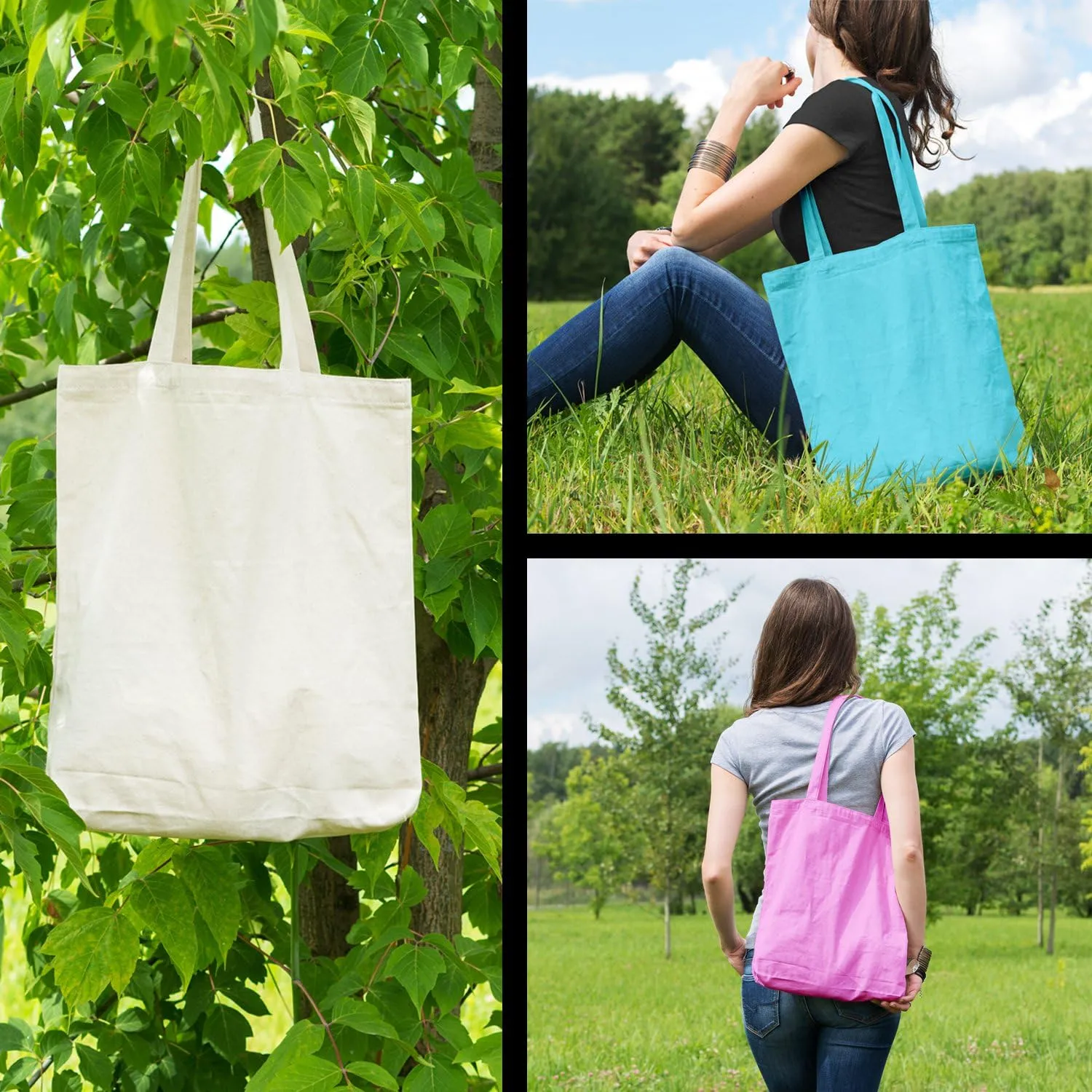 Everyone Watches Women's Sports Reusable Shopping Tote Bag, Durable Cotton Canvas, Eco-Friendly and Spacious