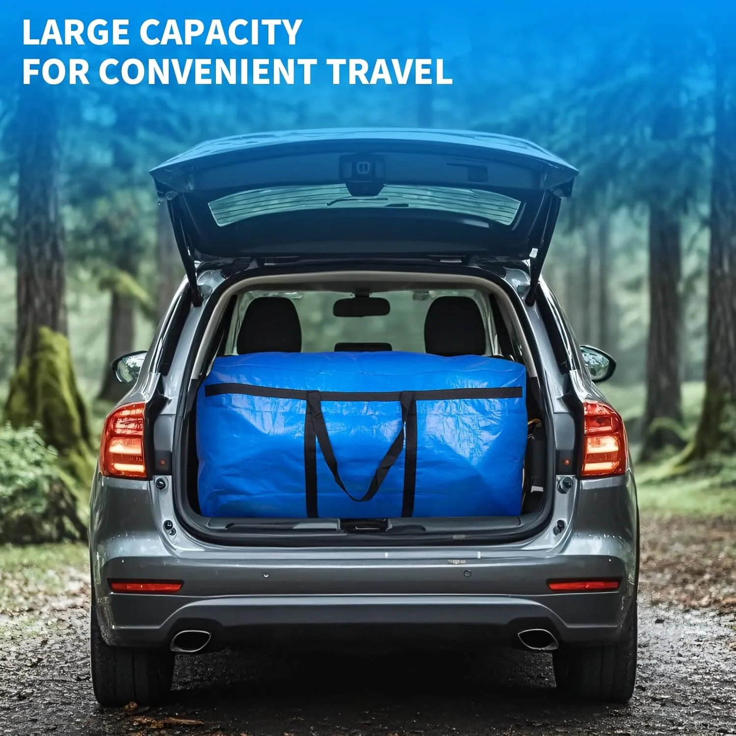 Extra Large Moving Bags Huge Storage Bags Big Foldable Duffle Bag for College Dorm House Moving Large Item Storage and More (Blue 1 pack)